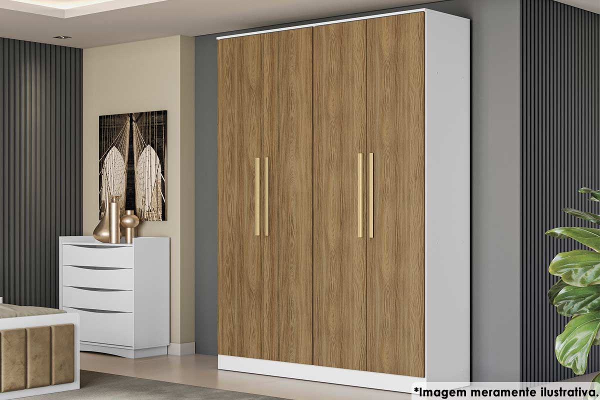 Modulado de Quarto Guarda Roupa Adapt N536 c/4 Portas e 2 Gavetas Kappesberg Modulado de Quarto Guarda Roupa Adapt N536 c/4 Portas e 2 Gavetas Kappesberg
