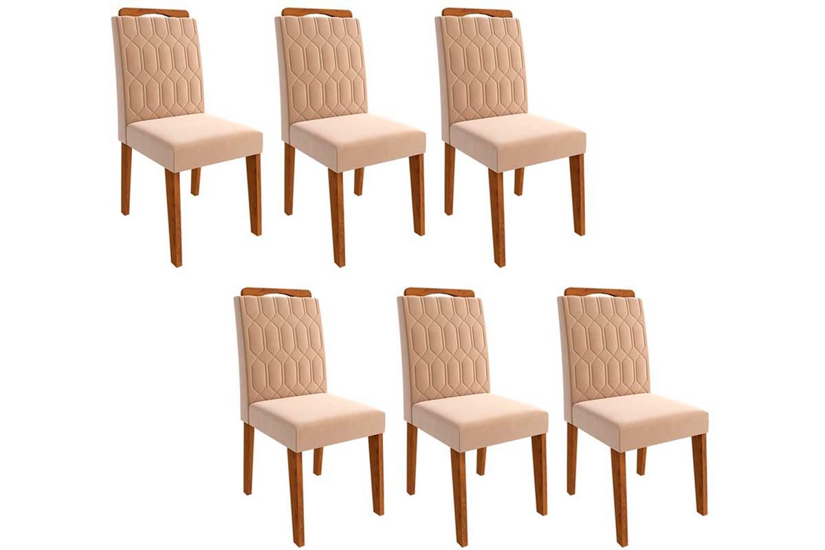 Cadeira Jantar Paola Kit 6 Un Cimol