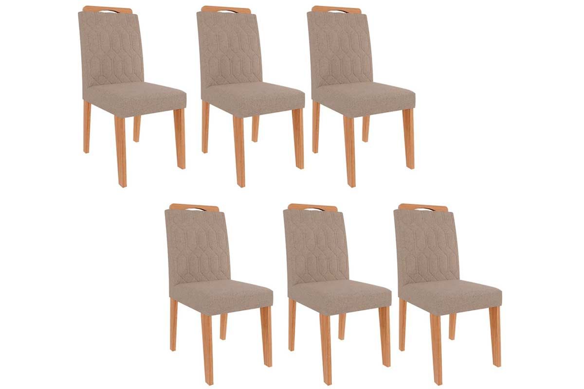 Cadeira Jantar Paola Kit 6 Un Cimol