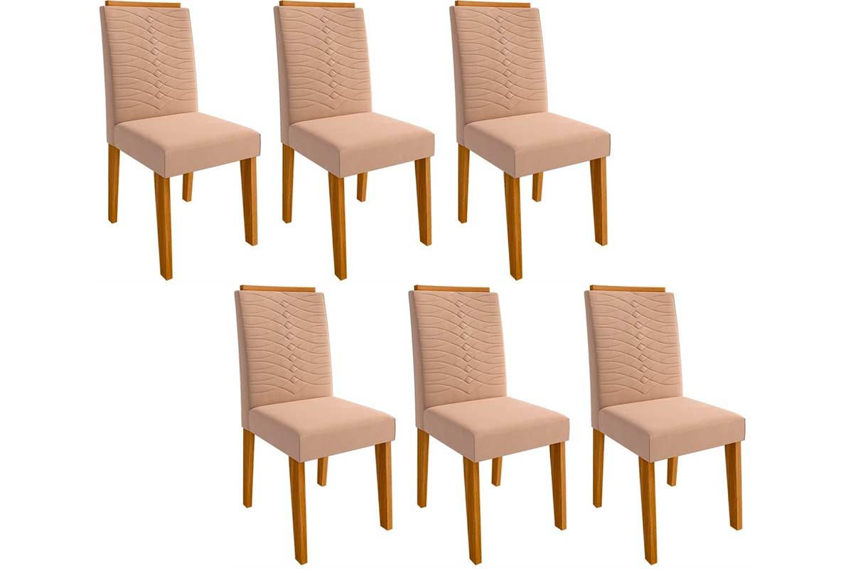 Cadeira Jantar Clarice Kit 6 Un Cimol