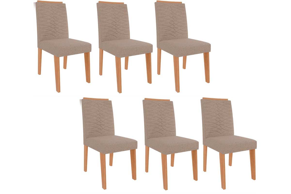 Cadeira Jantar Clarice Kit 6 Un Cimol