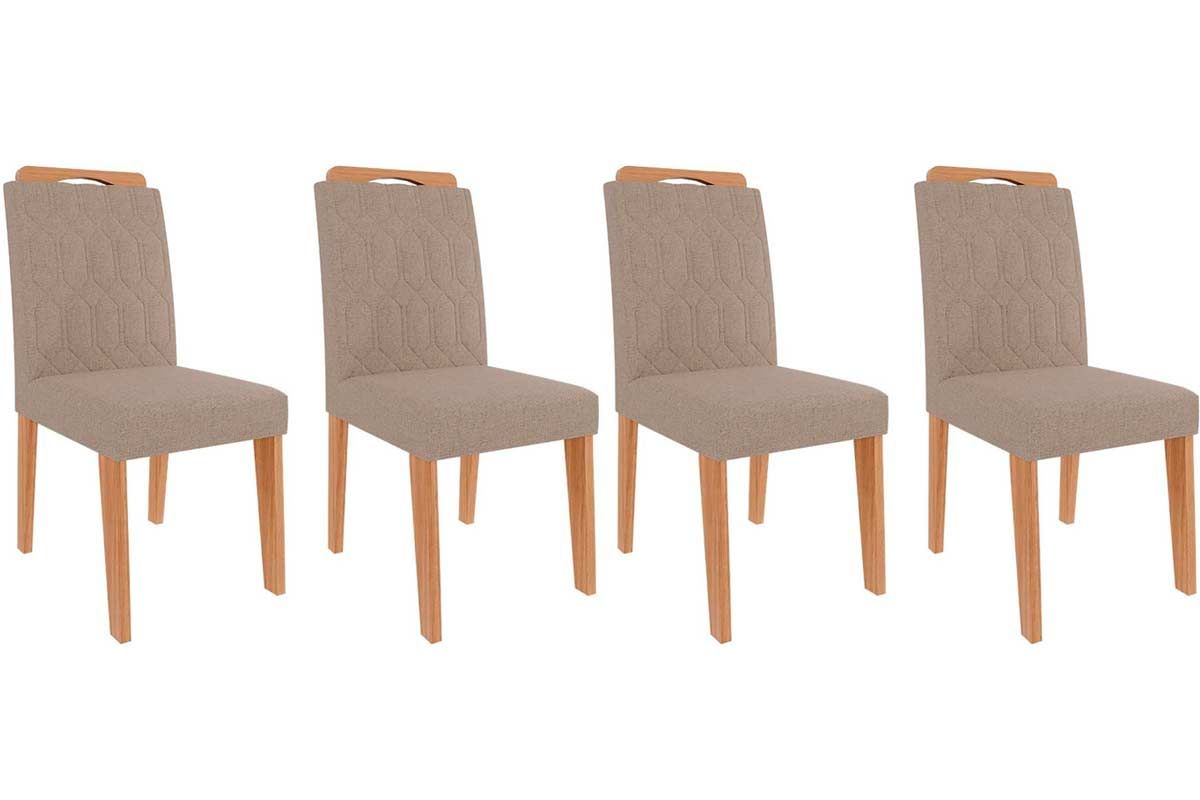 Cadeira Jantar Paola Kit 4 Un Cimol