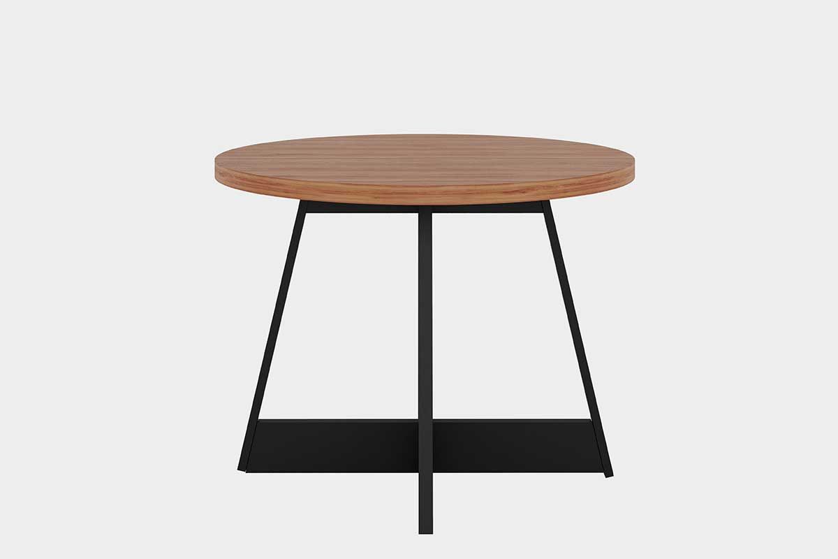 Mesa Jantar Átria 1594 Redonda Aço c/Tampo Madeirado 100cm Carraro Mesa Jantar Átria 1594 Redonda Aço c/Tampo Madeirado 100cm Carraro