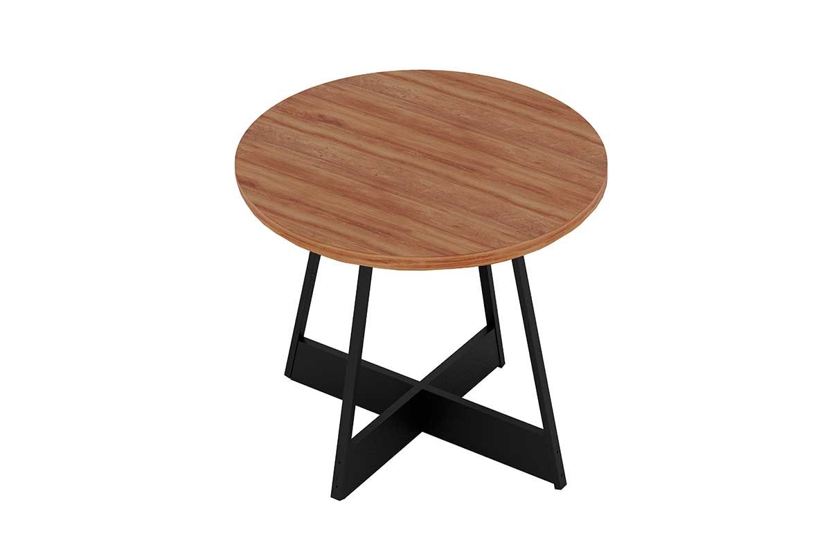 Mesa Jantar Átria 1594 Redonda Aço c/Tampo Madeirado 100cm Carraro Mesa Jantar Átria 1594 Redonda Aço c/Tampo Madeirado 100cm Carraro