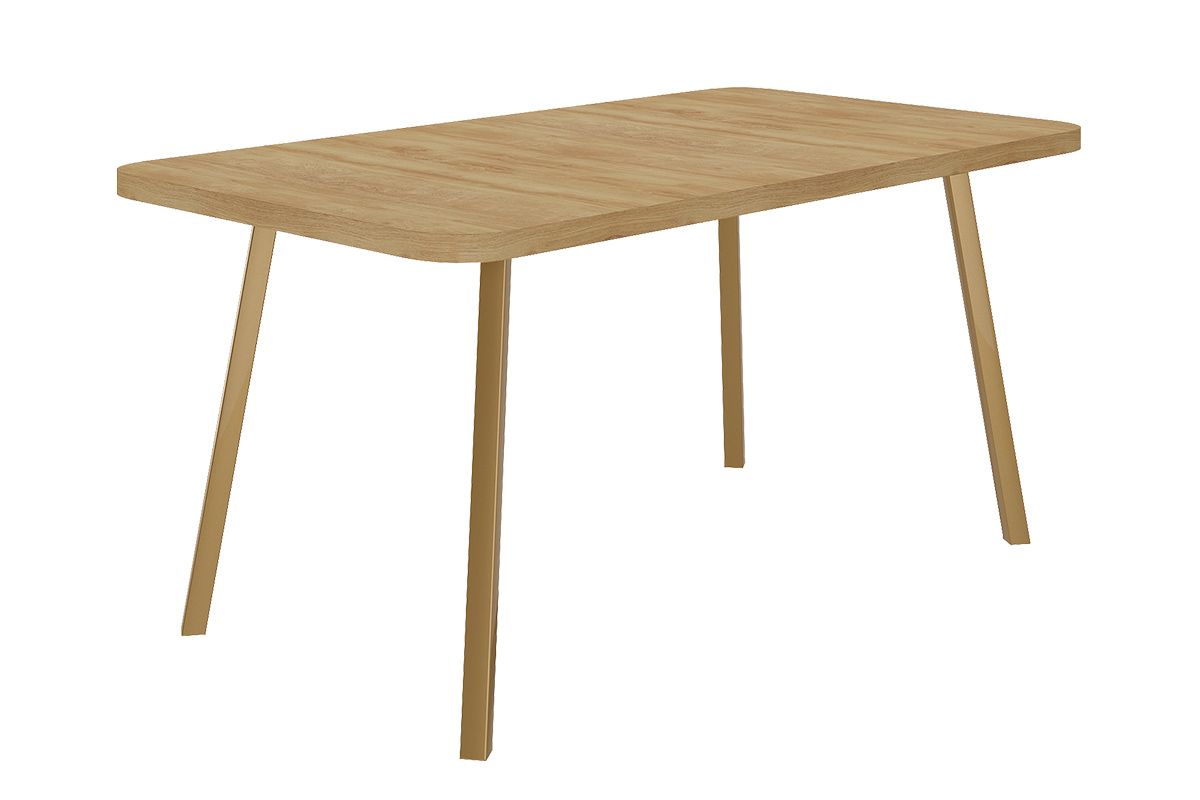 Mesa Jantar Stellar 1597 Aço c/Tampo Madeirado 160cm Carraro
