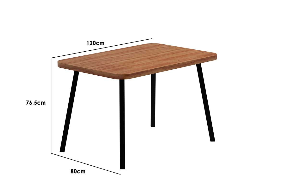 Mesa Jantar Stellar 1598 Aço c/Tampo Madeirado 120cm Carraro Mesa Jantar Stellar 1598 Aço c/Tampo Madeirado 120cm Carraro