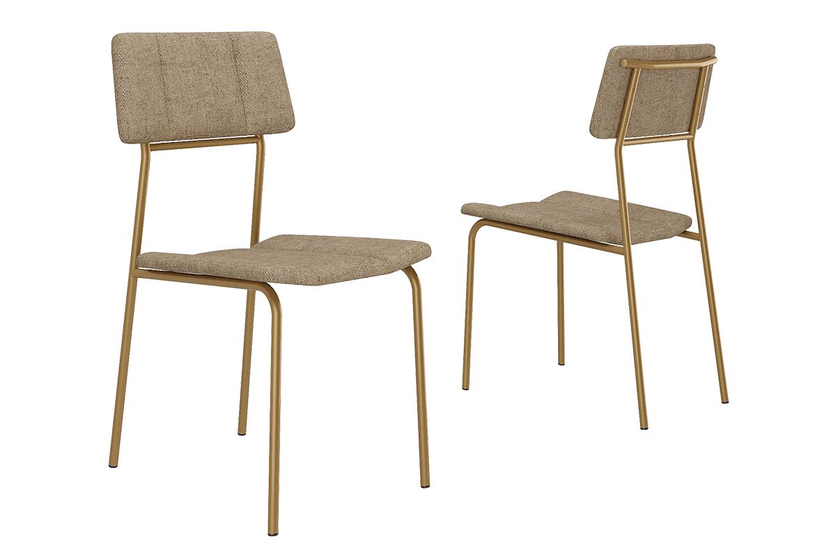 Cadeira Jantar Lou 1742 Aço Kit 2 Uni Carraro