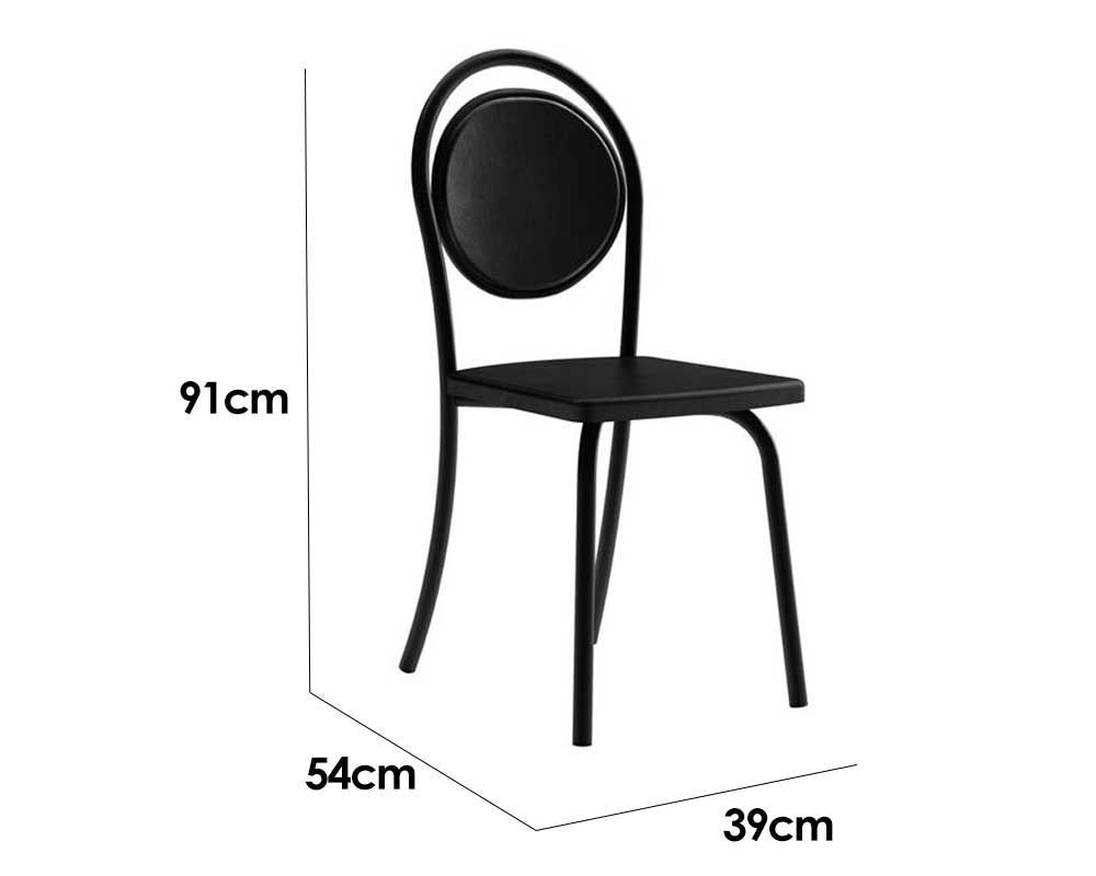 Sala de Jantar Completa 1547 c/ Tampo Madeirado 136x80cm e 6 Cadeiras 1738 - Carraro