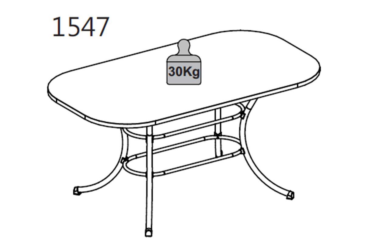 Sala de Jantar Completa 1547 c/ Tampo Madeirado 136x80cm e 6 Cadeiras 1738 - Carraro