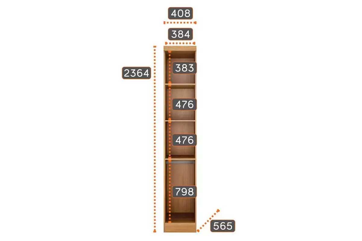 Quarto Casal Modulado Rizon 4 Peças (1 Closet + 2 Guarda Roupas + 1 Complemento) QC215 - Novo Horizonte