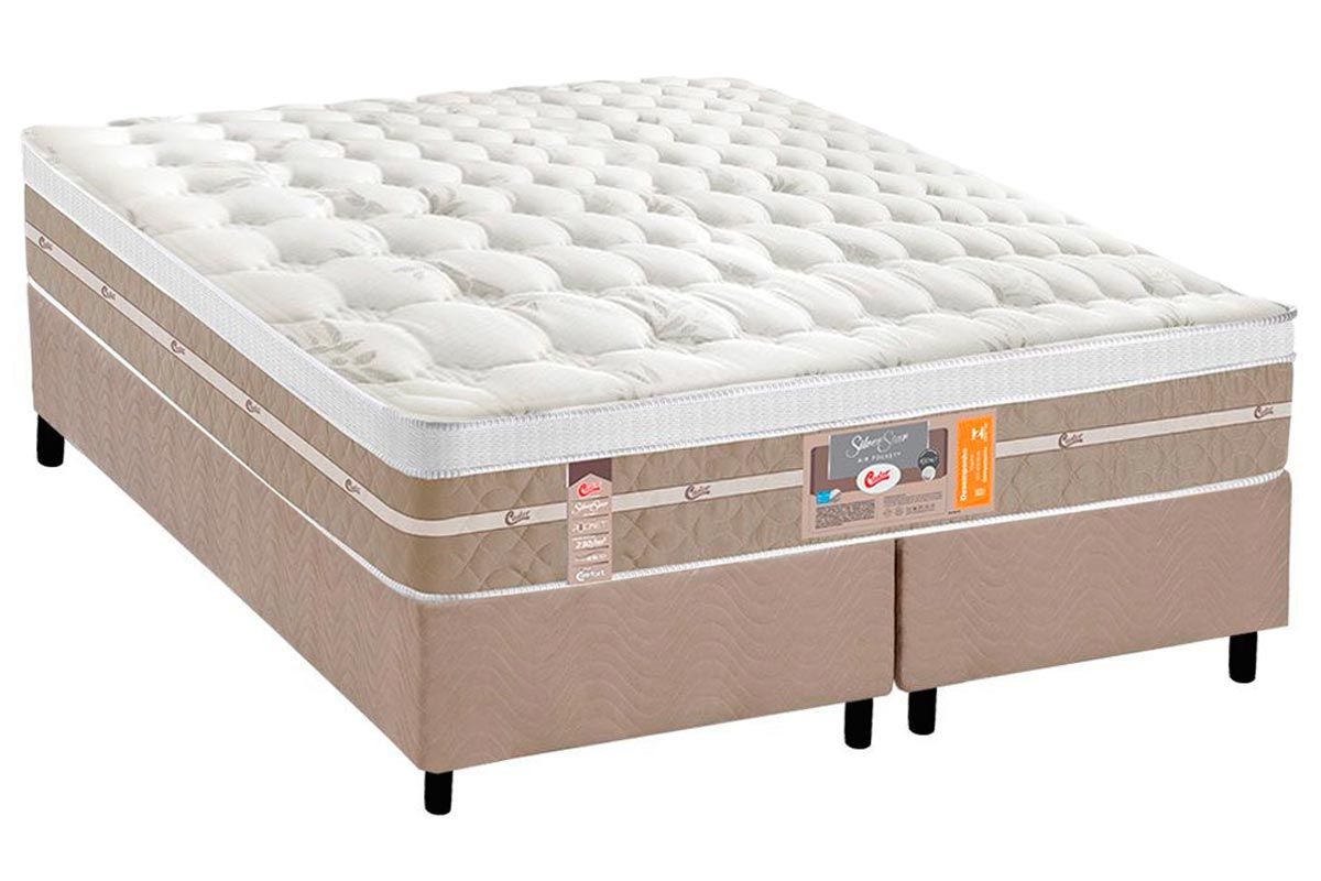 Cama Box CRC +Colchão Molas Silver Star Castor