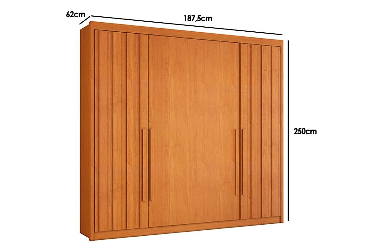 Guarda Roupa Solteiro 4 Portas (2 Ripadas) e 4 Gavetas Grécia Conquista Guarda Roupa Solteiro 4 Portas (2 Ripadas) e 4 Gavetas Grécia Conquista