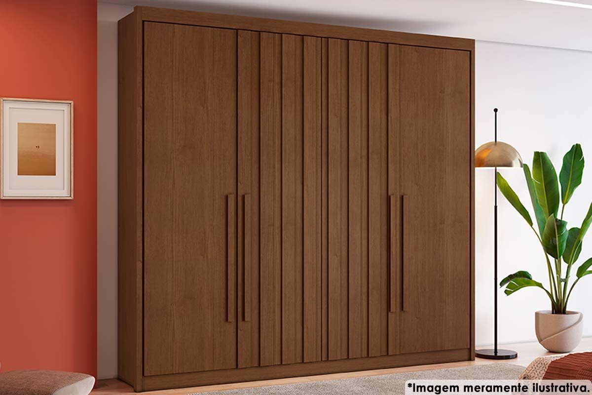 Guarda Roupa Solteiro 4 Portas (2 Ripadas) e 4 Gavetas Grécia Conquista Guarda Roupa Solteiro 4 Portas (2 Ripadas) e 4 Gavetas Grécia Conquista