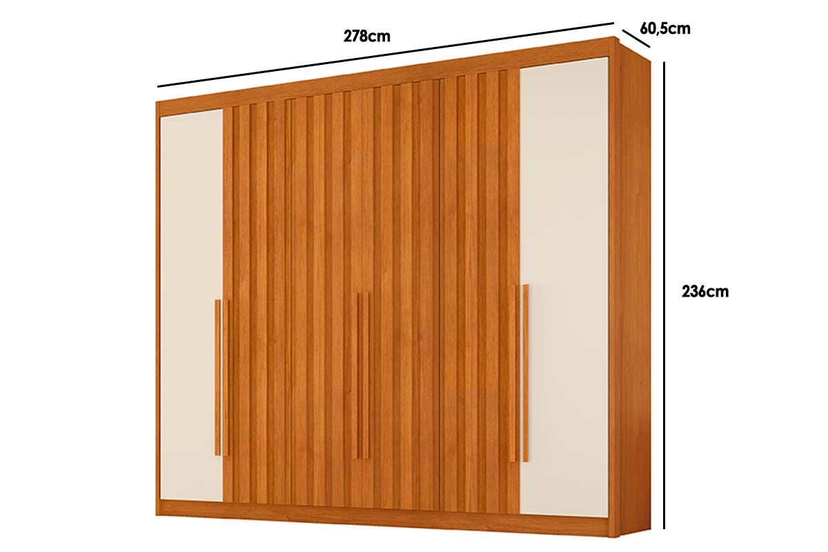 Guarda Roupa Casal 6 Portas (4 Ripadas) e 6 Gavetas Atenas Conquista Guarda Roupa Casal 6 Portas (4 Ripadas) e 6 Gavetas Atenas Conquista
