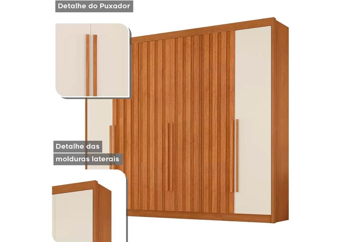 Guarda Roupa Casal 6 Portas (4 Ripadas) e 6 Gavetas Atenas Conquista Guarda Roupa Casal 6 Portas (4 Ripadas) e 6 Gavetas Atenas Conquista