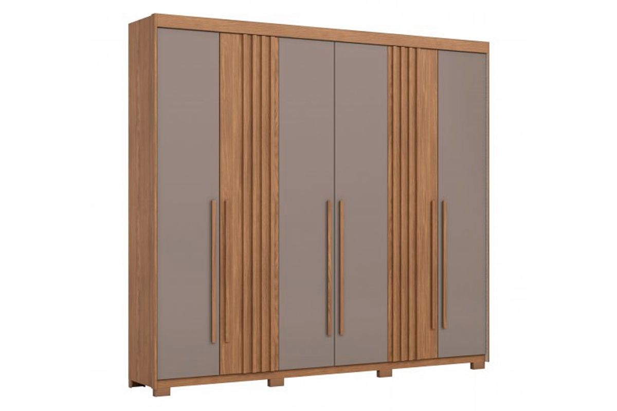 Guarda Roupa Casal 6 Portas e 4 Gavetas c/Pés Norton HennNature/Avela Guarda Roupa Casal 6 Portas e 4 Gavetas c/Pés Norton HennNature/Avela