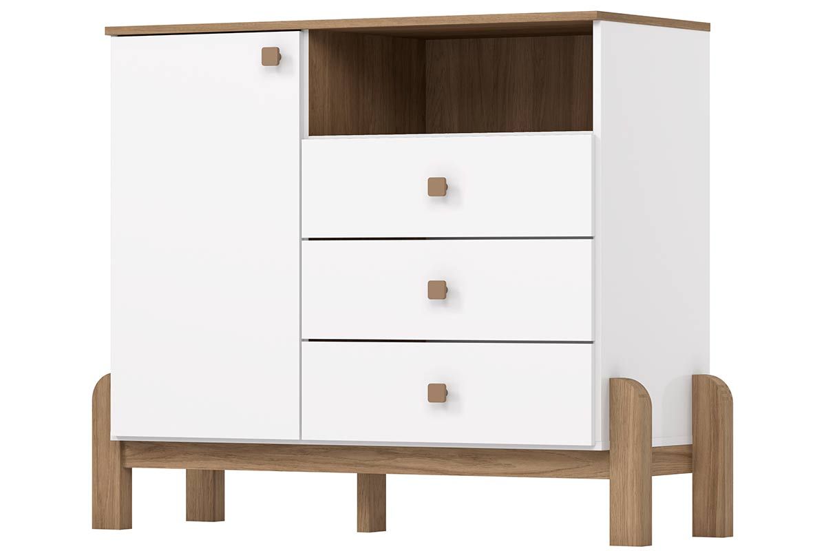 Cômoda Infantil Ternura c/1 Porta e 3 Gavetas - Henn