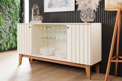 Buffet de Sala Jantar Eiffel c/ 4 Portas c/ Vidro - Henn