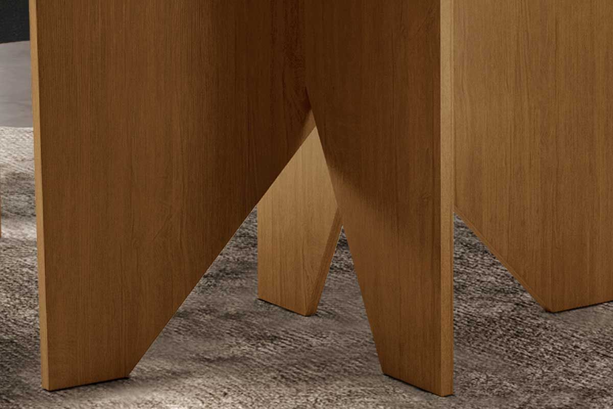 Mesa Jantar Nevada c/Tampo MDF/Vidro 120cm Rufato Mesa Jantar Nevada c/Tampo MDF/Vidro 120cm Rufato