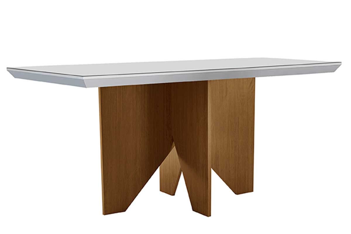 Mesa Jantar Nevada c/Tampo MDF/Vidro 120cm Rufato Mesa Jantar Nevada c/Tampo MDF/Vidro 120cm Rufato