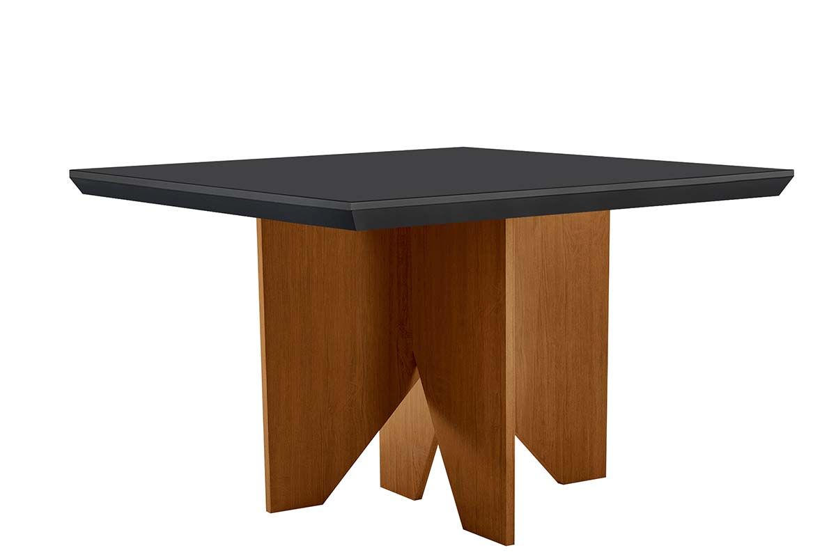 Mesa Jantar Nevada c/Tampo MDF/Vidro 90cm Rufato Mesa Jantar Nevada c/Tampo MDF/Vidro 90cm Rufato