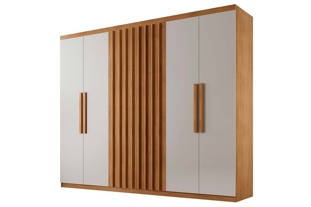 Guarda Roupa Casal 6 Portas (2 Ripadas) e 2 Gavetas Cairo Rufato Guarda Roupa Casal 6 Portas (2 Ripadas) e 2 Gavetas Cairo Rufato