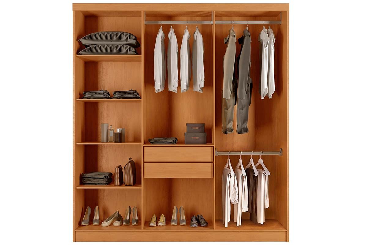Guarda Roupa Casal 6 Portas (2 Ripadas) e 2 Gavetas Cairo Rufato Guarda Roupa Casal 6 Portas (2 Ripadas) e 2 Gavetas Cairo Rufato
