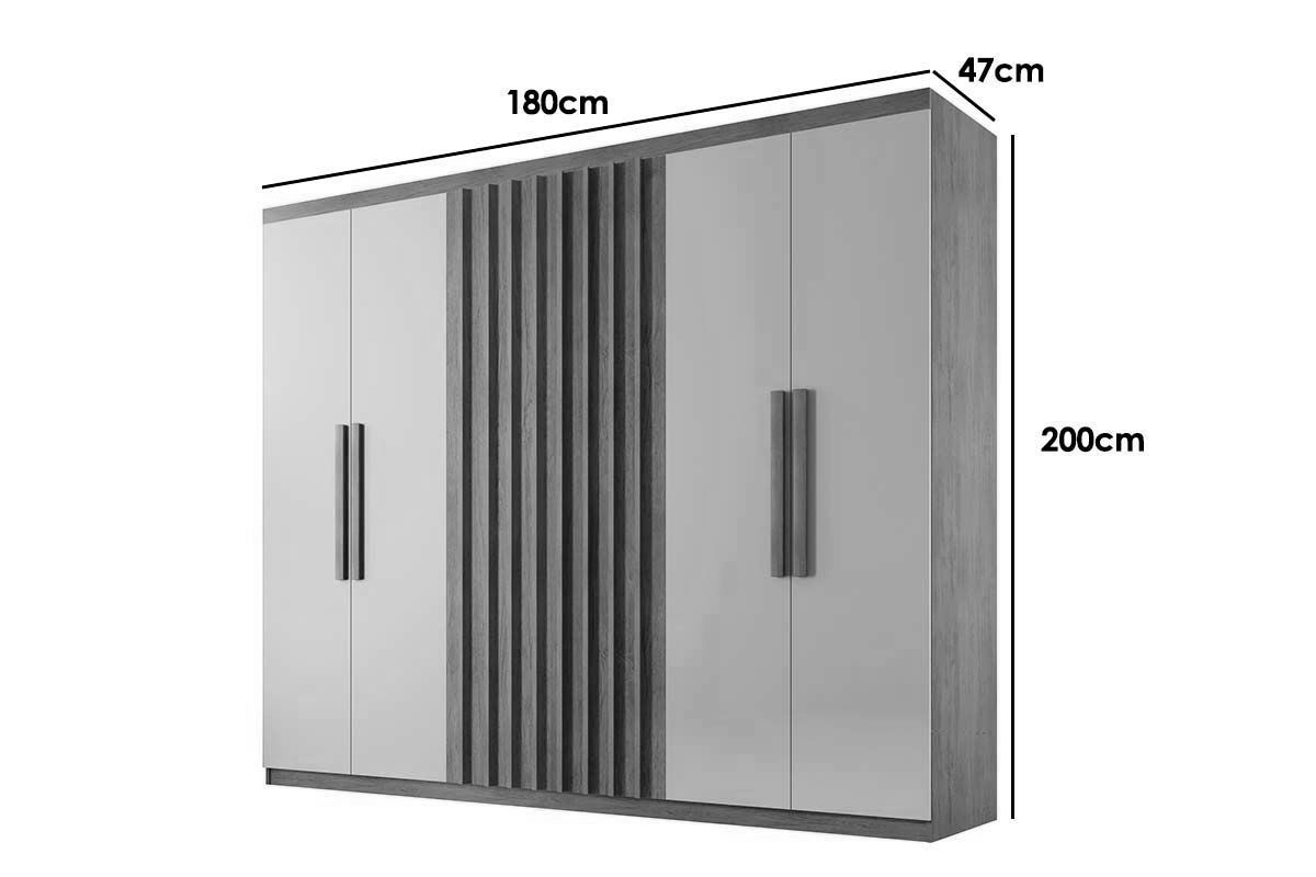 Guarda Roupa Casal 6 Portas (2 Ripadas) e 2 Gavetas Cairo Rufato Guarda Roupa Casal 6 Portas (2 Ripadas) e 2 Gavetas Cairo Rufato