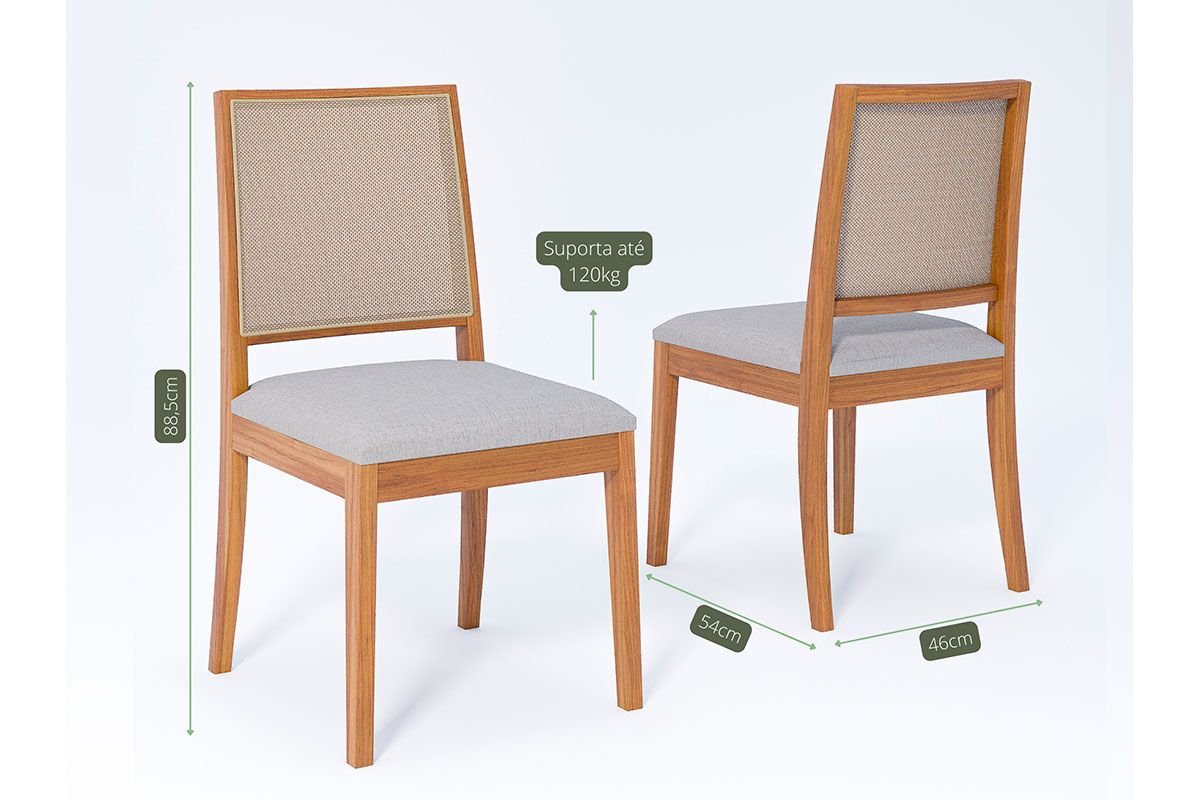 Cadeira Jantar Buriti Kit 2 Un Cimol Cadeira Jantar Buriti Kit 2 Un Cimol
