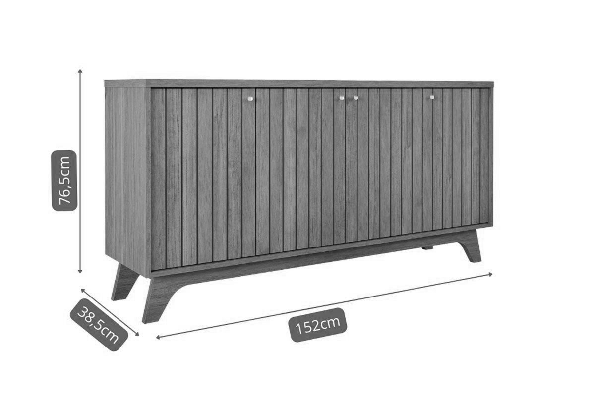 Buffet de Sala Jantar Isa c/4 Portas Cimol