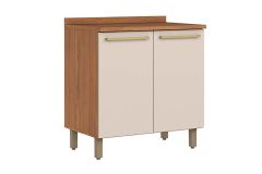 Balcão Cozinha Henn c/Tampo Requinte c/2 Portas 80cm