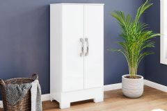 Armário Sapateira Quarto Briz BS03 c/2 Portas c/Pés Henn - Branco