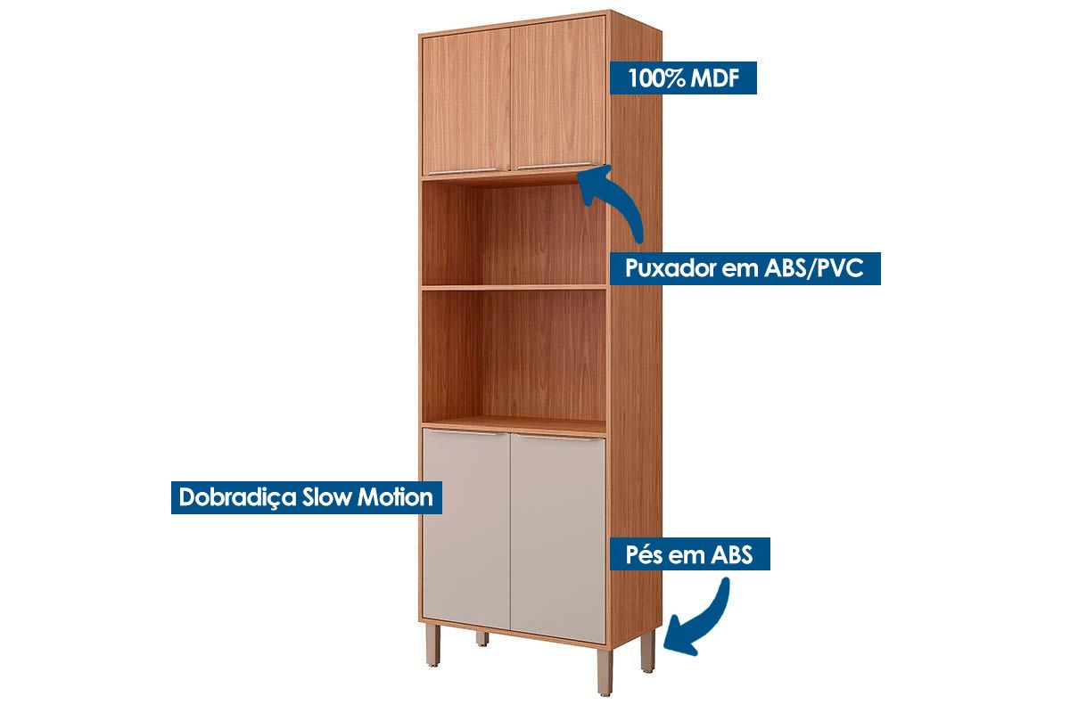 Paneleiro Cozinha MGM Divina c/4 Portas 70cm Paneleiro Cozinha MGM Divina c/4 Portas 70cm