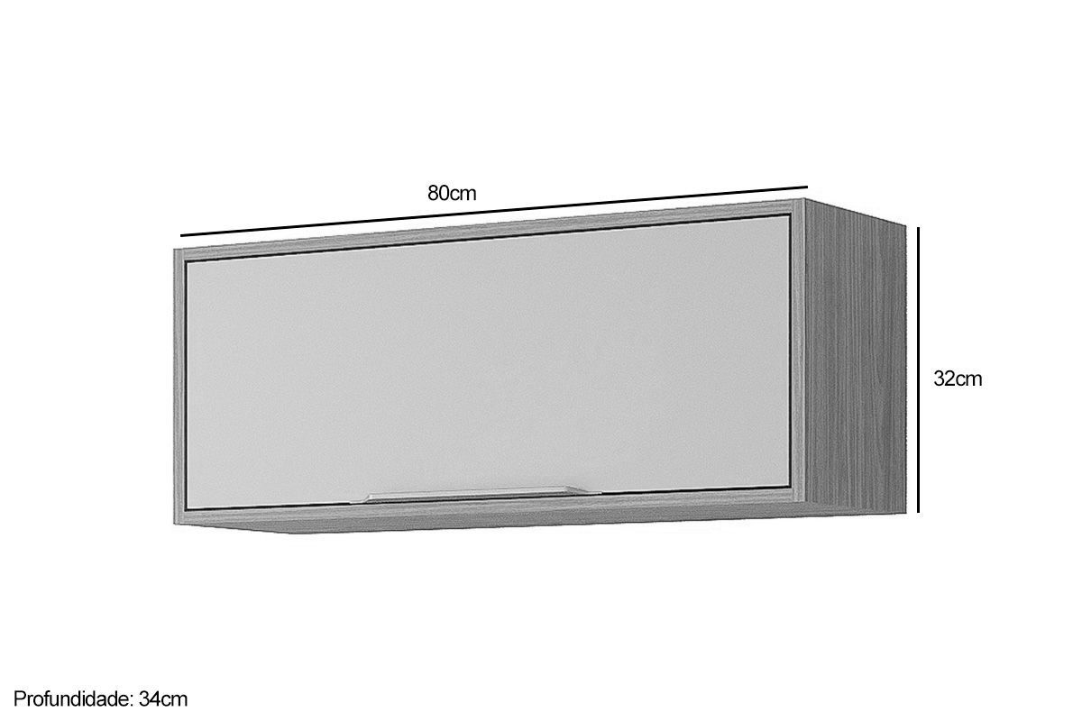 Armário Aéreo Cozinha MGM Esplêndida c/1 Porta 80cm Armário Aéreo Cozinha MGM Esplêndida c/1 Porta 80cm