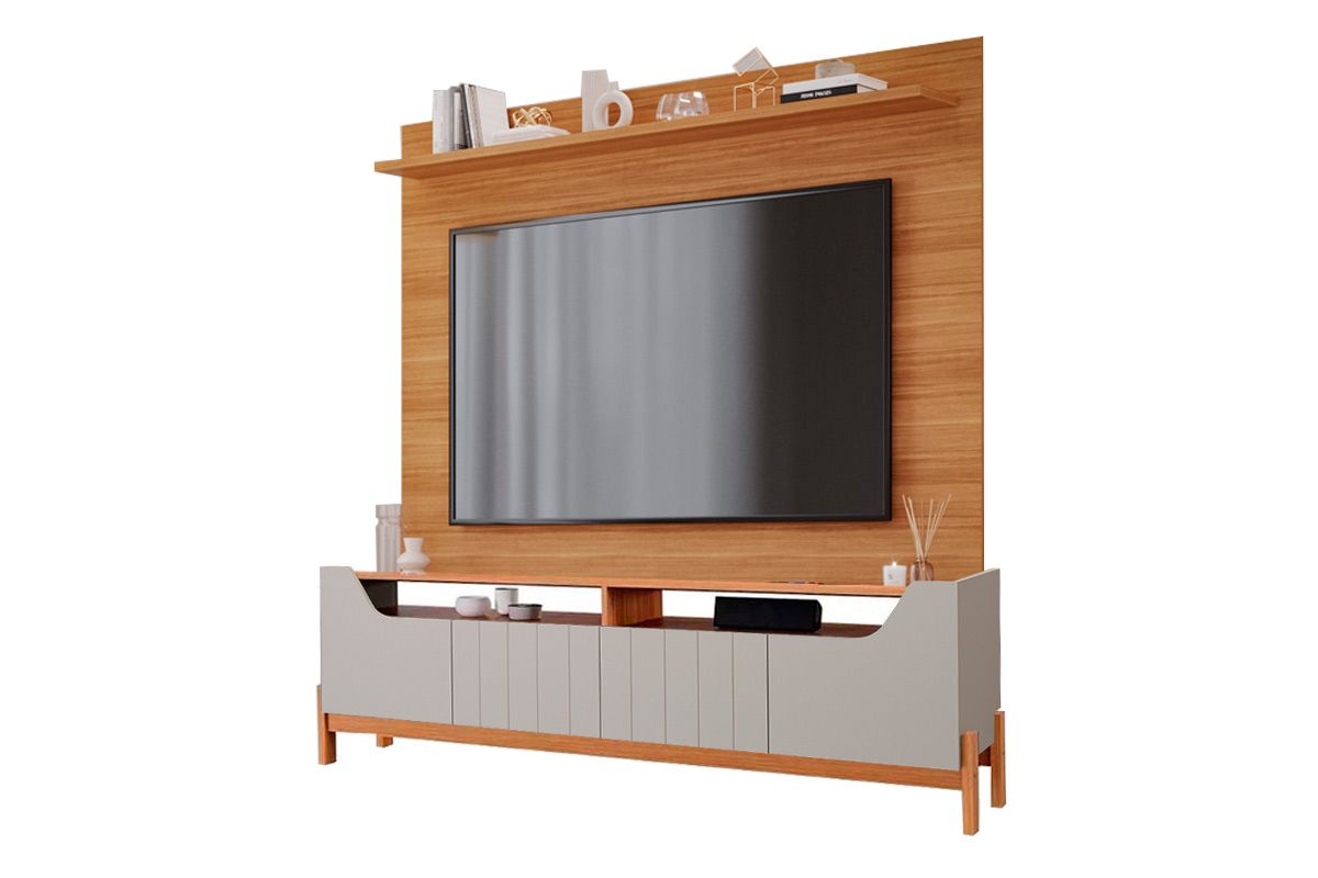 Home p/ TV até 70 Pol Moema/Sotile c/ 4 Portas e Pés 180x197cm - Permóbili