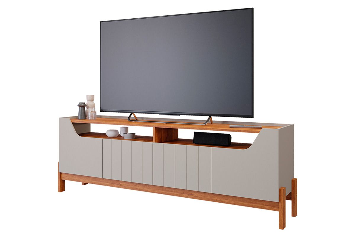 Home p/ TV até 70 Pol Moema/Sotile c/ 4 Portas e Pés 180x197cm - Permóbili