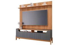 Home p/ TV até 70 Pol Moema/Maragogi Ripado c/ 4 Portas e Pés 180x197cm Permóbili