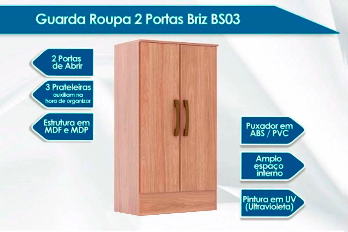 Conjunto Quarto Guarda Roupa + Cômoda QC622 Henn