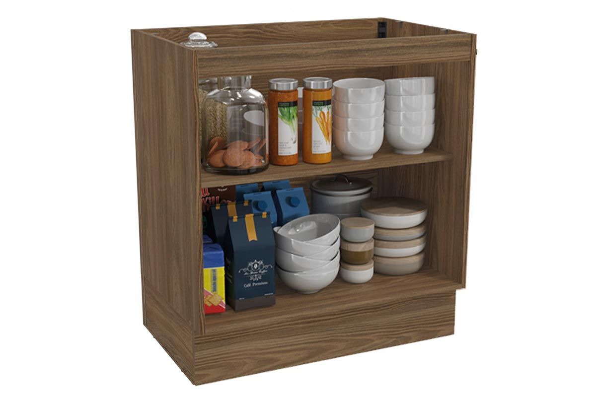 Balcão de Cozinha Curve N625 c/ 2 Portas s/Tampo 80cm - Kappesberg