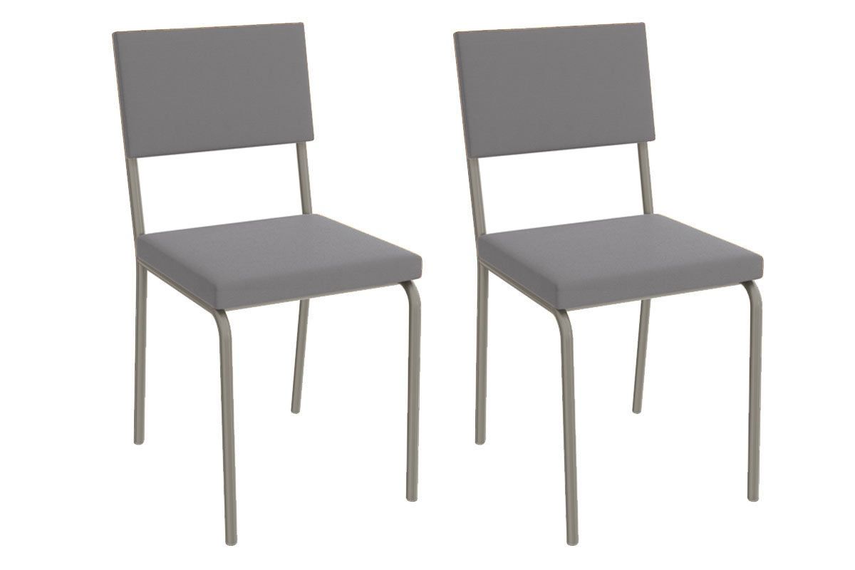 Cadeira Jantar Zaria 2C128NK Aço Kit 2Un Kappesberg Cadeira Jantar Zaria 2C128NK Aço Kit 2Un Kappesberg