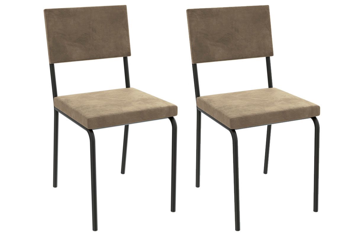 Cadeira Jantar Zaria 2C128PRF Aço Kit 2Un Kappesberg Cadeira Jantar Zaria 2C128PRF Aço Kit 2Un Kappesberg
