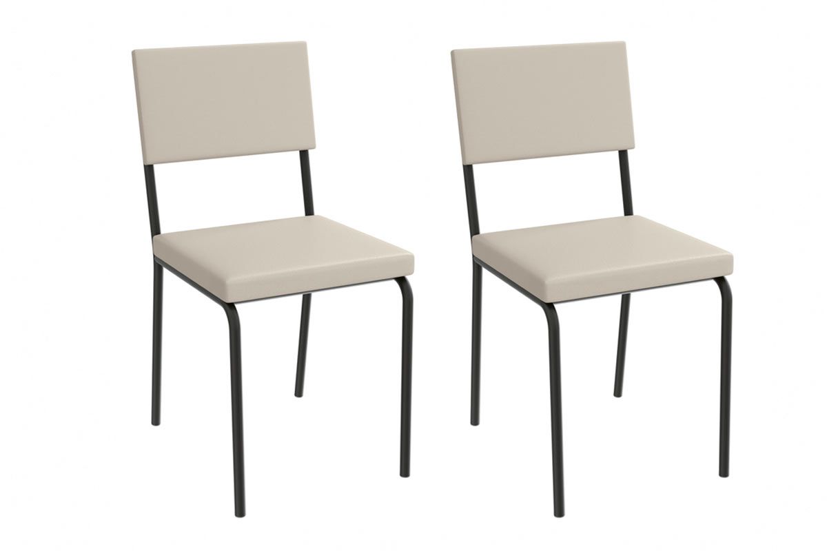 Cadeira Jantar Zaria 2C128PRF Aço Kit 2Un Kappesberg Cadeira Jantar Zaria 2C128PRF Aço Kit 2Un Kappesberg