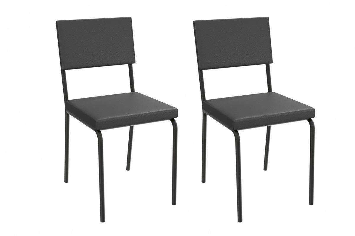 Cadeira Jantar Zaria 2C128PRF Aço Kit 2Un Kappesberg Cadeira Jantar Zaria 2C128PRF Aço Kit 2Un Kappesberg