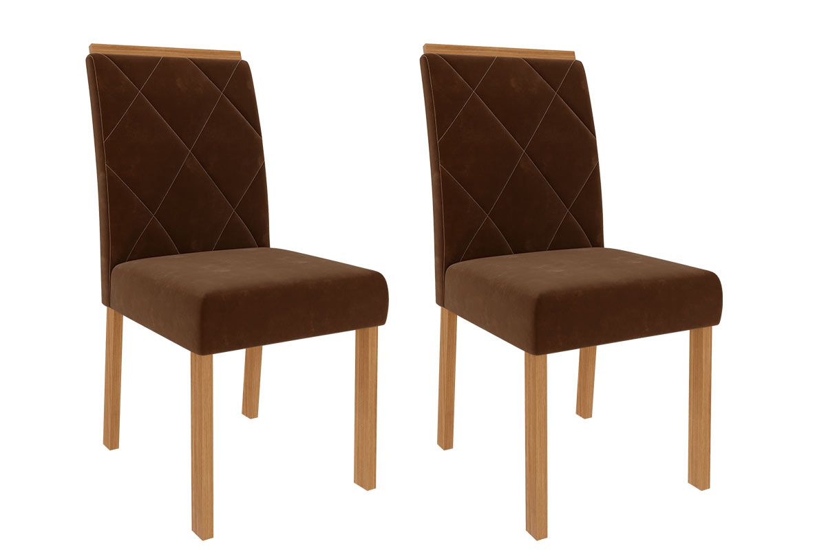 Cadeira Jantar Fernanda Wood Kit 2Un Cimol