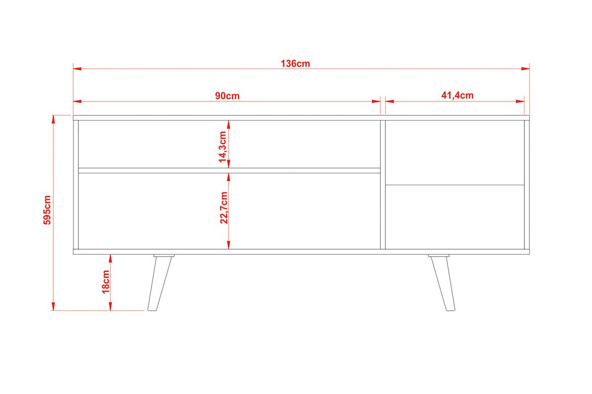 Rack Bancada p/ TV até 50 Pol R1486 c/1 Porta e 2 Nichos136cm Tecno Mobili Rack Bancada p/ TV até 50 Pol R1486 c/1 Porta e 2 Nichos136cm Tecno Mobili