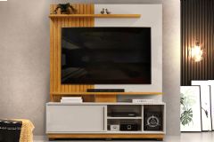 Home p/ TV até 55 Pol Athenas c/1 porta e 5 Nichos 150x179cm DJ Móveis