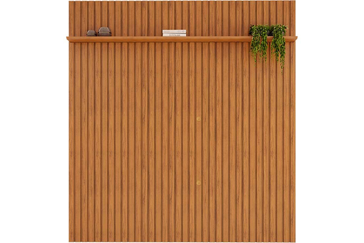 Painel Home p/ TV até 65 Pol Pratic Ripado c/1 Prateleira 223x240cm DJ Móveis Painel Home p/ TV até 65 Pol Pratic Ripado c/1 Prateleira 223x240cm DJ Móveis