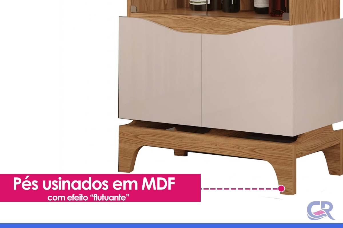 Cristaleira Sala Jantar Nice c/4 Portas 74cm DJ Móveis Cristaleira Sala Jantar Nice c/4 Portas 74cm DJ Móveis