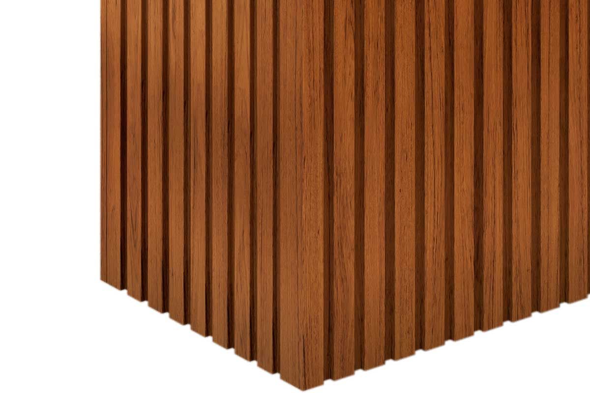 Mesa Jantar Canes c/Tampo Madeirado c/Vidro Curvo 170x90cm DJ Móveis