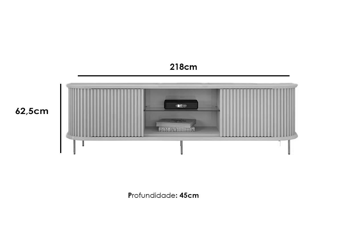 Rack Bancada p/ TV até 75 Pol Atlas DJ Móveis Rack Bancada p/ TV até 75 Pol Atlas DJ Móveis